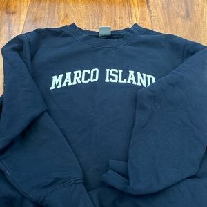Blue, Marco Island crewneck